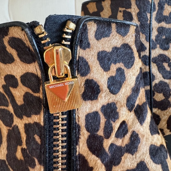 Michael Kors Leopard Print Ankle Booties - Picture 4 of 5